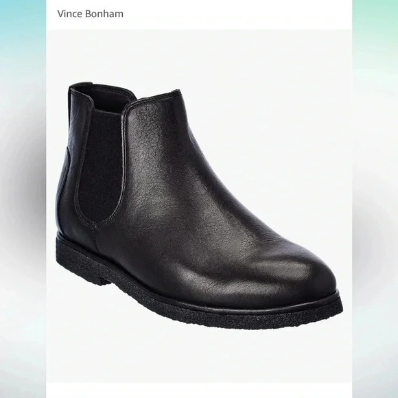 VINCE Bonham men’s boot black EUC ankle pull-on US 13 / EU 47.5 NWOT rubber sole - Picture 10 of 12